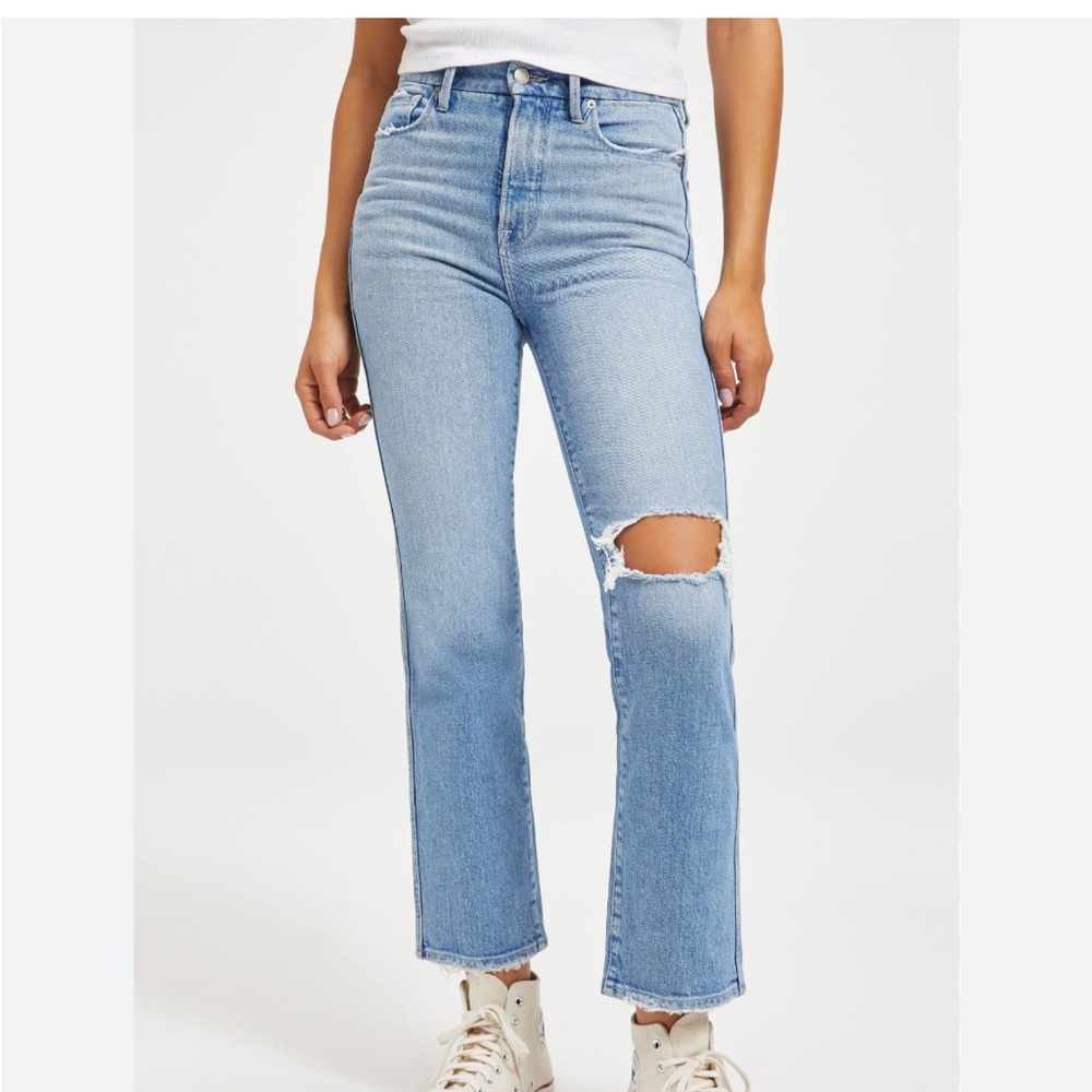 Good American | Good Curve Straight Jeans Distressed size 00
